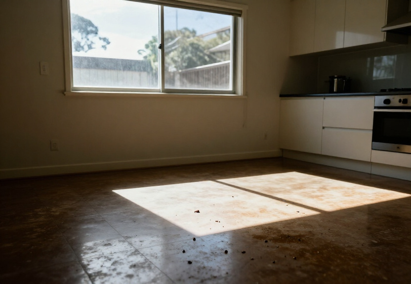 Cockroach infestation in a Cremorne kitchen before treatment